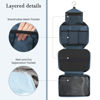 Picture of Maliton Hanging Toiletry Bag | Compact Travel Toiletry Bag for Men/Women | Foldable Mens Hygiene Bag with 4 Compartments| Waterproof Travel Bathroom Bag (Navy Blue)