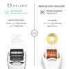 Picture of AKIYRO Derma Roller Titanium - 0.30mm Microneedle Roller with Case - 192 Micro Needling Dermal Kit for Face, Scalp and Body - At Home Microneedling Device for Women and Men (Black)