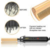Picture of DAN Technology Curved Ceramic Hair Straightener and Heat Press Comb, 450°F Dual Voltage for Natural Black Hair, Portable for Travel & Home