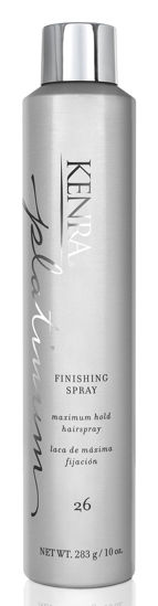 Picture of Kenra Platinum Finishing Spray 26 80% | Maximum Hold Hairspray | Fast-drying, Non-Flaking, Non-Drying | Humidity-Resistant |All-Day Style Retention |High-Shine Finish |All Hair Types | 10 oz