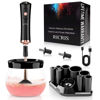 Picture of RICRIS Electric Makeup Brush Cleaner Machine - Ultra Fast USB Make Up Brush Washer and Dryer - Automatic Cosmetic Brush Cleanser Tool Clean and Dry in Seconds for Beauty Women, Girls (Black)