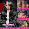 Picture of oveflect 24 Inch 13x6 Lace Front Wigs Human Hair 200 Density Body Wave HD Lace Front Wigs Human Hair Pre Plucked Natural Color Glueless Wig 100% Virgin Human Hair Lace Front Wigs for Women
