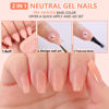 Picture of SINOKAME Neutral XS Coffin Soft Gel Tips, Extra Short Gel Press on Nails Nude Base Pre-colored for a Quick and- Easy Application, Sheer gel nail Tips Can Be Cured and Soaked off for Gel Nail Extension 12 Sizes 600pcs