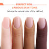 Picture of SINOKAME Neutral XS Coffin Soft Gel Tips, Extra Short Gel Press on Nails Nude Base Pre-colored for a Quick and- Easy Application, Sheer gel nail Tips Can Be Cured and Soaked off for Gel Nail Extension 12 Sizes 600pcs
