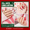 Picture of MEFA Christmas Gel Nail Polish Set Limited Edition, 6 Colors Burgundy Red Dark Green Glitter Gel Polish Winter Silver Gold Sparkle Nail Polish Manicure Soak Off Salon Christmas Gifts for Women Girl
