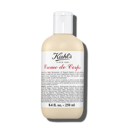 Picture of Kiehl's Creme de Corps, Rich, Luscious Body Lotion, with Cocoa Butter and Shea Butter for Fast Absorbing Hydration, Skin Feels Soft and Smooth, Suitable for All Skin Types - 8.4 fl oz