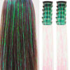Picture of Hair Tinsel Pack of 12 Pcs Clip in Hair Tinsel 20 Inch Colorful Glitter Tinsel Hair Extensions Tinsel Fairy Hair Party Dazzle Hair Accessories Strands Kit for Women Girls Kids(12Pcs,Dazzle White#)
