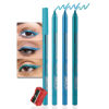 Picture of evpct 3Pcs Sky Blue & Sea Blue & Blue-green Gel Glitter Eyeliner Pencils Set for Women, Waterproof Smudge Proof lapiz de ojos delineador de ojos contra el agua Eye Liner Makeup 09 11 15