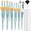 Picture of Makeup Brushes 20PCs Makeup Brush Set with Foundation Eyebrow Blending Concealer Blush Eyeshadow Contour Lash Powder Brush, Travel Make Up Brush Kit with Case & 2 Powder Puff - Baby Blue