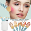 Picture of Makeup Brushes 20PCs Makeup Brush Set with Foundation Eyebrow Blending Concealer Blush Eyeshadow Contour Lash Powder Brush, Travel Make Up Brush Kit with Case & 2 Powder Puff - Baby Blue