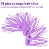 Picture of Chinco 24 Pieces Double Grip Hair Clips Metal Snap Hair Clips Women Hair Barrettes for Hair Making, Salon Supplies (Light Purple, 2 Inch)