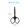 Picture of LIVINGO 3.75" Premium Nose Hair Scissors, Curved Safety Blades with Rounded Tip for Trimming Small Details Facial Hair, Ear Hair, Eyebrow (Black)
