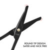 Picture of LIVINGO 3.75" Premium Nose Hair Scissors, Curved Safety Blades with Rounded Tip for Trimming Small Details Facial Hair, Ear Hair, Eyebrow (Black)