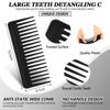 Picture of Patelai Large Hair Detangling Comb, Wide Tooth for Curly, Wet Dry Hair, No Handle Detangler Styling Shampoo Comb(Black)