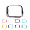Picture of Clear Pouch Small, Clear Makeup Bag, 6.6"x2.3"x4.7" TSA Approved Toiletry Bag, Clear Travel Bags for Toiletries, Clear Cosmetic Bag for Women and Men Small-1 Pack Black