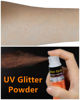 Picture of Go Ho UV Orange Hair and Body Glitter Spray, Festival UV Glitter Effect Glitter Powder Makeup for Hair/Body/Clothes,Glitter Dry Powder Spray Loose Sparkle Powder Makeup,10g
