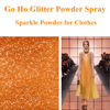 Picture of Go Ho UV Orange Hair and Body Glitter Spray, Festival UV Glitter Effect Glitter Powder Makeup for Hair/Body/Clothes,Glitter Dry Powder Spray Loose Sparkle Powder Makeup,10g