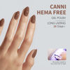 Picture of CANNI Brown Gel Nail Polish, 1Pcs Brown Fall Winter Gel Polish Chocolate Brown Color Nail Polish Gel High Gloss Soak Off U V Gel Nail French Nail Manicure Salon DIY