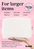 Picture of Embla Makeup Bag Travel Cosmetic Bag, Toiletry Bag, Cute Makeup Organizer, Nylon Zipper Pouch Purse Storage Bag Cosmetics Organizer, Cute Womens Make Up Bag Tote, Large Makeup Bags, White Large