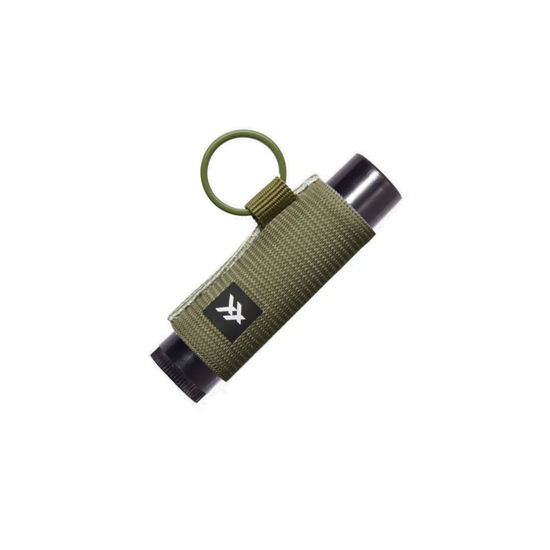 Picture of Thread Wallets Lip Balm Holder Keychain, Lip Gloss Holder Keychain, Lipstick Holder Keychain. Never Lose Your Lip Balm, Lip Gloss or Lipstick with Cute Elastic Lip Balm Keychain Holder (Olive)