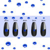 Picture of Canvalite 1500PCS Blue Rhinestones Flat Back Gems, Nail Rhinestones Nail Art Gems with Pick Up Tweezers and Rhinestone Picker Dotting Pen, Nail Art Tools for Nails, Clothes, Face, Craft