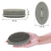 Picture of Silicone Body Scrubber Loofah - Set of 3 Soft Exfoliating Body Bath Shower Scrubber Loofah Brush for Sensitive Kids Women Men All Kinds of Skin(Black/Gray/Blue)