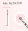 Picture of MelodySusie Ball Shape Cuticle Clean Nail Drill Bit 3/32'', Professional Safety Carbide Diamond Nail Bit Nail Cleaner for Cuticle Dead Skin Nail Prepare, Two Way Rotate, Manicure Nail Salon Supplies
