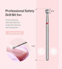Picture of MelodySusie Ball Shape Cuticle Clean Nail Drill Bit 3/32'', Professional Safety Carbide Diamond Nail Bit Nail Cleaner for Cuticle Dead Skin Nail Prepare, Two Way Rotate, Manicure Nail Salon Supplies
