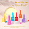 Picture of CANNI Summer Gel Nail Polish Set,Bright Rainbow Collection 6 Colors 9ML Hot Red Pink Yellow High Gloss Soak Off UV LED Gel Nail French Nail Manicure Salon DIY