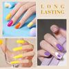 Picture of CANNI Summer Gel Nail Polish Set,Bright Rainbow Collection 6 Colors 9ML Hot Red Pink Yellow High Gloss Soak Off UV LED Gel Nail French Nail Manicure Salon DIY