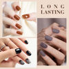 Picture of CANNI Brown Grey Gel Nail Polish, 6 Colors 9ML Brown Skin Black Grey Nude Khaki Gel Nail Polish Set, Soak off UV LED Nail Gel DIY Manicure Winter Nail Salon for Women
