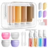 Picture of Muslish 21 Pack Travel Bottles for Toiletries, Leak-Proof TSA Compliant Silicone Travel Size Containers for Shampoo and Conditioner, BPA Free with Toiletry Bag (Apricot)