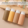 Picture of Muslish 21 Pack Travel Bottles for Toiletries, Leak-Proof TSA Compliant Silicone Travel Size Containers for Shampoo and Conditioner, BPA Free with Toiletry Bag (Apricot)