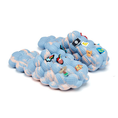 Picture of LASLIPPOOM Non-Slip Breathable Lychee Slippers for Woman/Men - Unisex Spa Massage Bubble Slide Slippers-Stress Relief Reflexology Sandals - Beach Gym Spa House Bedroom Shower Slippers
