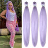 Picture of Leticia Light Purple Braiding Hair Pre Stretched Kanekalon Prestretched Braiding Hair Extensions