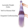 Picture of Leticia Light Purple Braiding Hair Pre Stretched Kanekalon Prestretched Braiding Hair Extensions