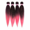 Picture of Dorsanee Ombre Pink Braiding Hair Pre Stretched 20 Inch 8 Packs Braiding Hair Extensions for Crochet Box Braids Twists Locs Hair Itch Free Soft Yaki Texture Hot Water Setting (20inch,#1B/Pink)