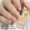 Picture of Double Rhythm Translucent Gel Polish Sheer Neutral Natural Light Milky Same Color Same Bottle 15ML Jelly UV Nail Polish Nail Art DIY at Home (Light Cinnamon-A1483)