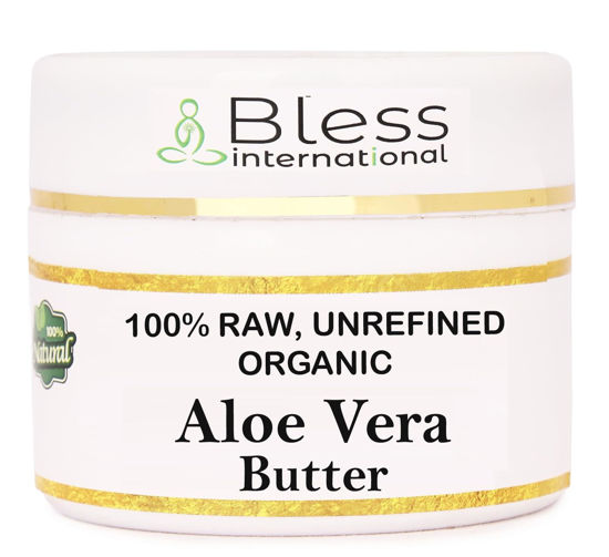 Picture of Organic Raw Aloe Vera Butter 100% Pure,Natural & Unrefined| Skin Moisturizer For Face, Body & Hair| 8 OZ/230 GM Ivory/White Grade A | DIY Creams, Balms, Lotions, Soaps| Softens Dry & Tough Skin