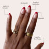 Picture of Glamnetic Press On Nails - Rose Garden | Semi-Transparent Red French Tip Short Almond False Nails, Reusable Stick On Fake Nails with Glue | Salon Quality | 15 Sizes - 30 Nail Kit