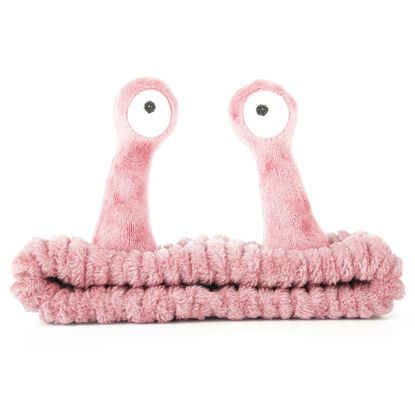 Picture of Molain Face Wash Headband, Palm and Snail Spa Hair Bands Makeup Headbands Women Cartoon Cute Coral Fleece Elastic Headband Creative Hair Accessories for Washing Face Shower Sports Beauty Skincare