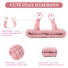 Picture of Molain Face Wash Headband, Palm and Snail Spa Hair Bands Makeup Headbands Women Cartoon Cute Coral Fleece Elastic Headband Creative Hair Accessories for Washing Face Shower Sports Beauty Skincare