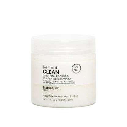 Picture of NATURELAB. TOKYO Perfect Clean Clarifying Scalp Scrub: 2-in-1 Shampoo and Scalp Scrub Hair Treatment to Clarify and Remove Product Buildup for Immense Shine I 8.1 OZ / 230G