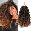 Picture of 7 Packs GoGo Curl Crochet Hair 10 Inch Short Curly Crochet Hair for Women Beach Curl Water Wave Deep Twist Crochet Braids Synthetic Braiding Hair Extensions(10 Inch, T1B/30)