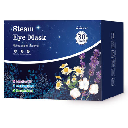 Picture of Jekeno Steam Eye Mask, 30 Packs Eye Masks for Dry Eyes, 40-60 Minutes Self Moist Warm Compress Heated Disposable Mask for Sleep, Spa Relaxing Trip Gifts, Travel Essentials for Women Men