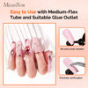 Picture of MelodySusie 4 in 1 Rhinestone Glue for Nails, 30g Super Strong Gel Nail Glue for Nail Charms Nail Gems, 3D Nail Gel UV Nail Glue for Nail Art Design Nail Chrome Powder Decals Decor, Need UV/LED Cured