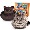 Picture of Openhahaha Drawstring Makeup Bag, Cat Makeup Bag, Travel Makeup Organizer, Cosmetic Pouch Bag, Cat Gift for Women, Lay Flat Makeup Bag Gifts for Cat Lovers(2-pack)