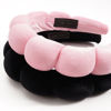 Picture of Ayesha 2pcs Spa Headband for Washing Face, Bubble Sponge Soft Hairband for Women - Skincare and Makeup (Pink&Black)