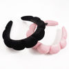 Picture of Ayesha 2pcs Spa Headband for Washing Face, Bubble Sponge Soft Hairband for Women - Skincare and Makeup (Pink&Black)