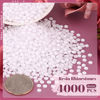 Picture of 4000PCS 4mm Resin Rhinestones in Bulk (White), Bedazzling Flatback Crystals for Crafts DIY Nail Decoration, Gems Charms for Tumbler Shoes Clothing Fabric with Pickup Pen and Tweezers